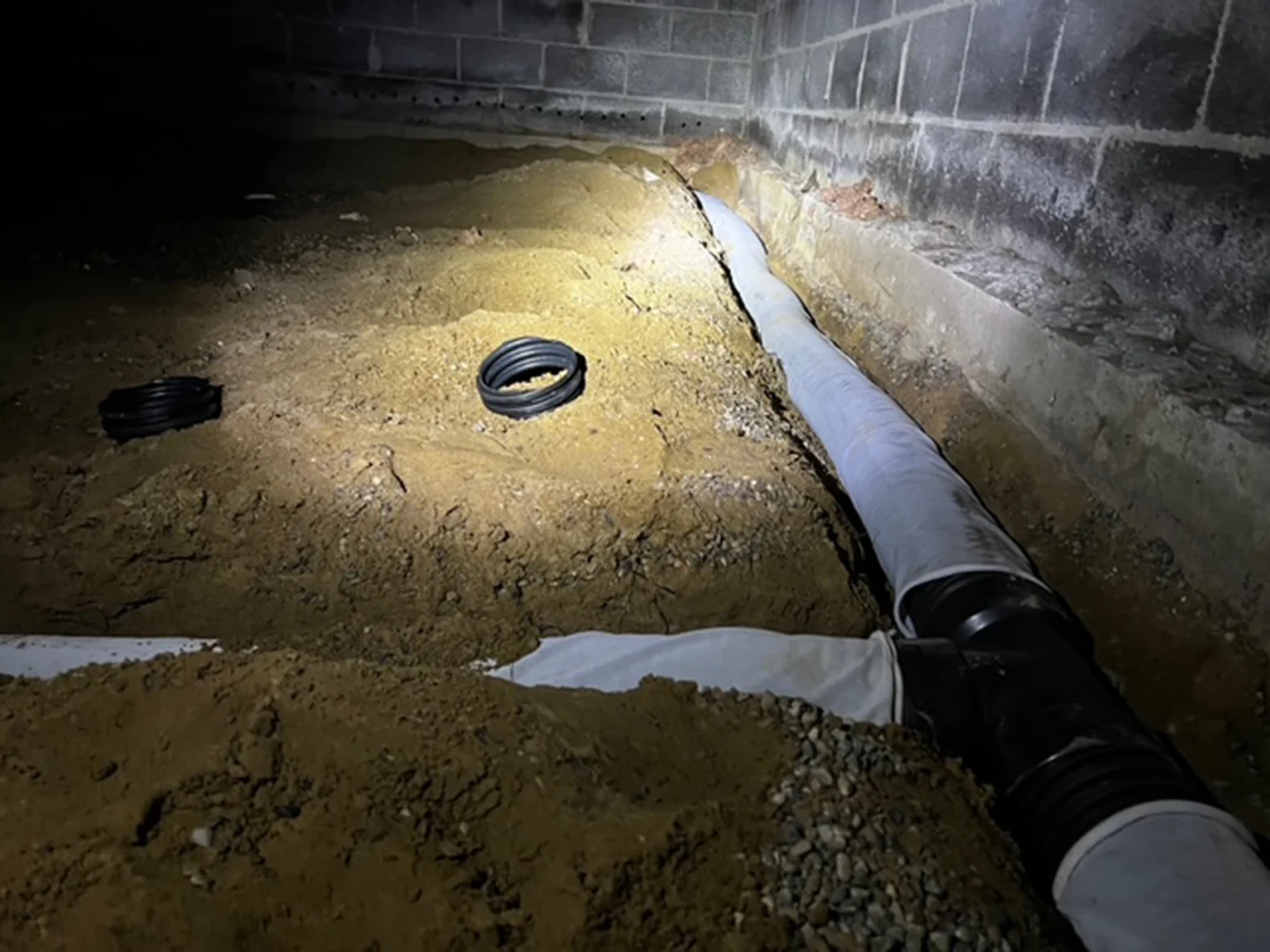 Crawlspace Drainage Solution
