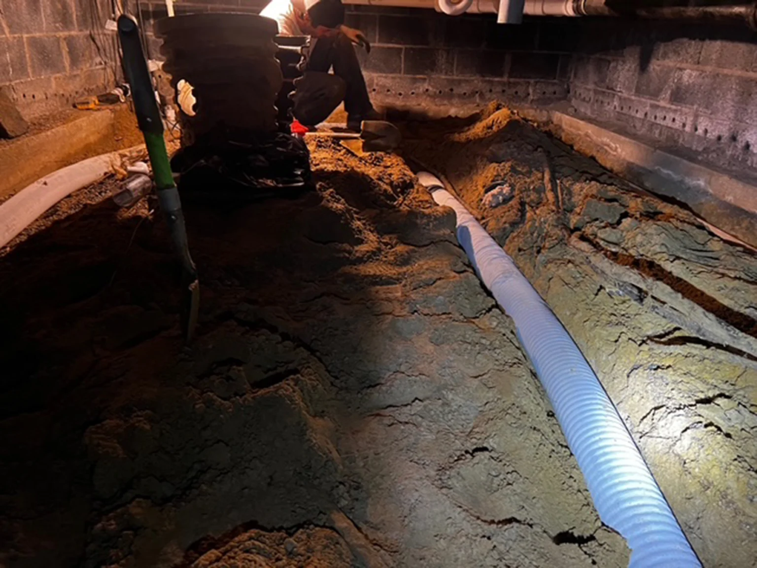 Crawlspace Drainage Solution